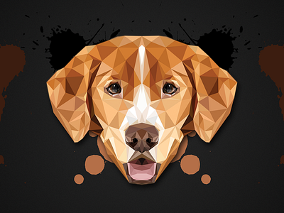 Polygon Dog design dog illustration polygon polygon art vector