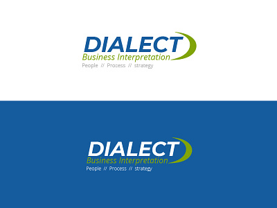 Dialect Business Interpretation branding corporate dialect identity logo