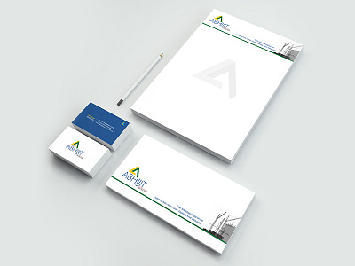 Abhijit Constructions Stationary branding business card envelope letterhead stationary