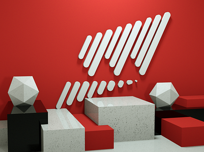 Misbahedm Logo in 3d 3d logo