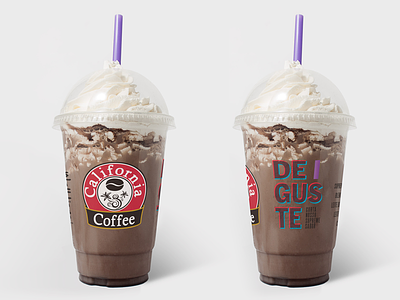 Ice Blend Cup coffee cup design drink graphic packaging