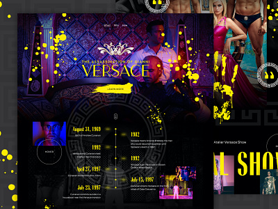 Gianni Versace — Mocktober 2020 concept dark mode design dribbbleweeklywarmup elegant seagulls fashion halloween landing page mocktober mocktober2020 neon ui ux versace vibrant website