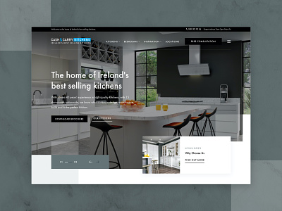 Cash & Carry Kitchens — Website Redesign bedroom color design desktop graphic design home inspiration interior ireland kitchen kitchens simple ui ux ux ui uxui