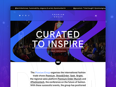 Premium Group Dribbble blue design desktop gradient graphic graphic design homepage inspiration landing ui ux website