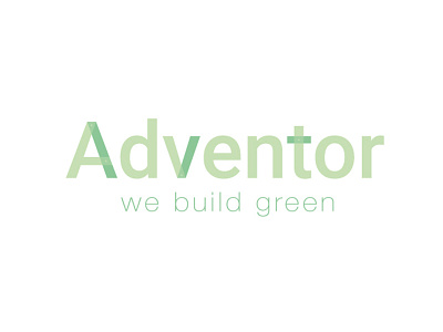 Logo Adventor brand identity branding build construction corporate design green greenbuilding identity logo logo design typo