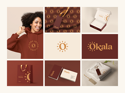 Identity Design for Okala branding business card design graphic design identity design logo sun textil vector