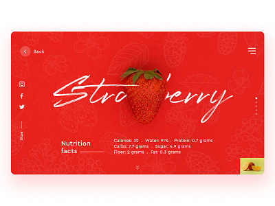 Fruits Website Design app branding design fresh fruit fruit fruits fruits website health minimal nutrition strawberry typography ui ux web website websites