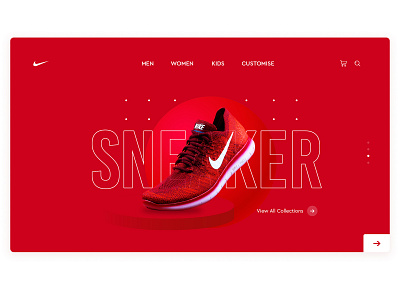 E-commerce Website design fitness header hero section landing page minimal nike shoe shoe website sports ui ux web website websites