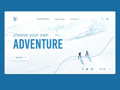 Travel and Adventure Website adventure adventures design header hero section landingpage minimal travel travel website trekking ui website websites