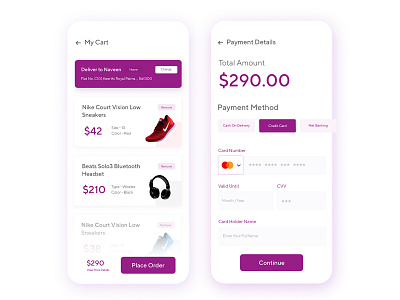 E Commerce App Interface