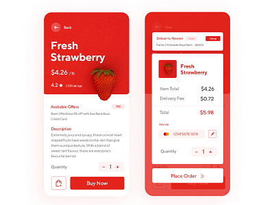 Fruit app Interface app branding design ecommerce ecommerce app fruit app minimal payment page ui ux vector