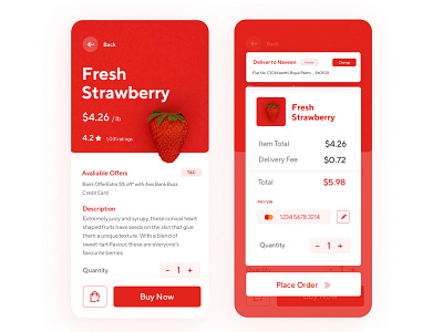 Fruit app Interface