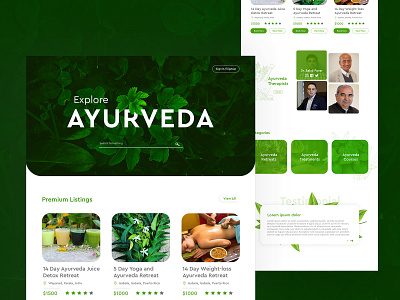 AYURVEDA HOMEPAGE DESIGN branding design ui ux web website websites