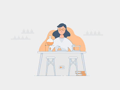 The brewing scientist artwork characterdesign design drawing illustration illustrator motiongraphics