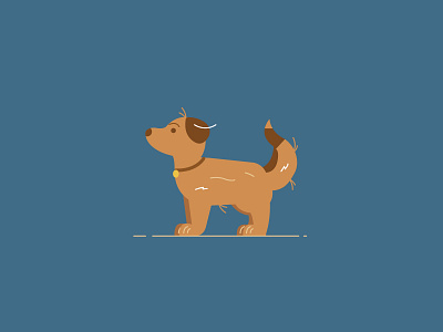 Happy walking dog artwork characterdesign design drawing illustration illustrator motiongraphics