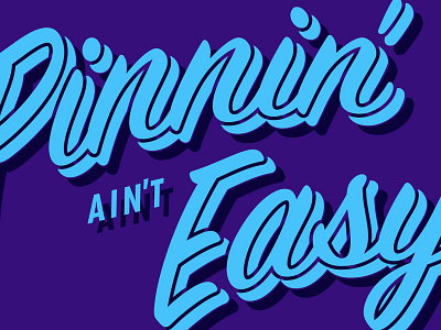 Pinnin' Ain't Easy biggie bowling custom typography design identity illustration logo type
