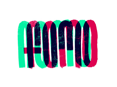 NOMO FOMO creative custom typography design illustration love type typography