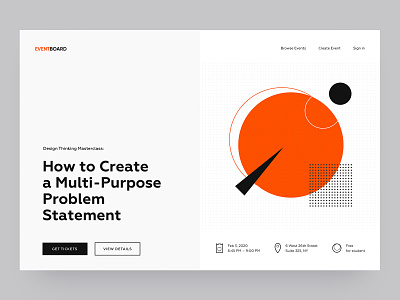 Exploration / Daily UI abstract abstraction daily ui dailyui landing page landingpage masterclass minimalism red simple white