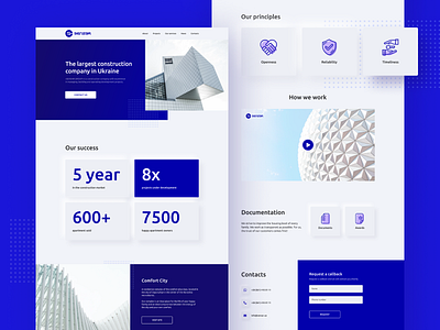 Sensar landing page about advantages clean contact us design form icon landing page logo photo ui ux web