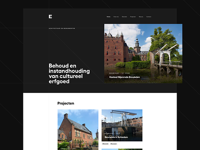 Architect Homepage architect dark design exploration homepage typography ui ui ux design ux web webdesign