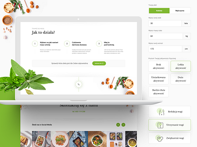 Dieta Premium - Zdrowa Dieta Catering application catering design figma figmadesign food foodapp landing page landingpage ui user experience user inteface webdesign