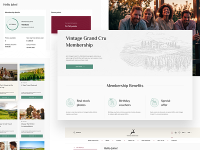 Vintage Grand Cru account design ecommerce figma figmadesign member membership people settings shop success wine