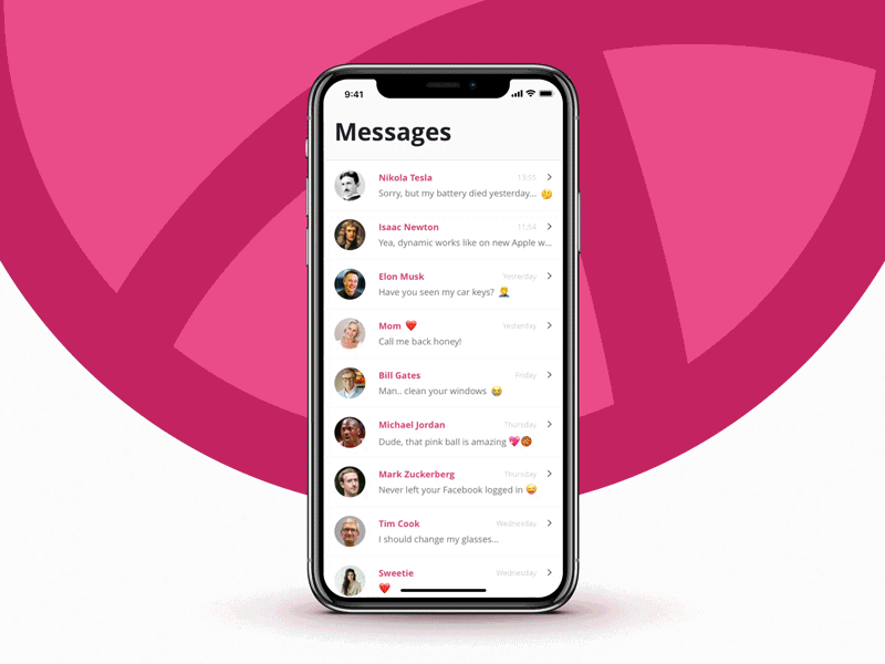 Messenger after effect animation application conversation design dribbble dribbble app hello hello dribble message app messager mobile app product design sketch stx stxnext ui ux web design