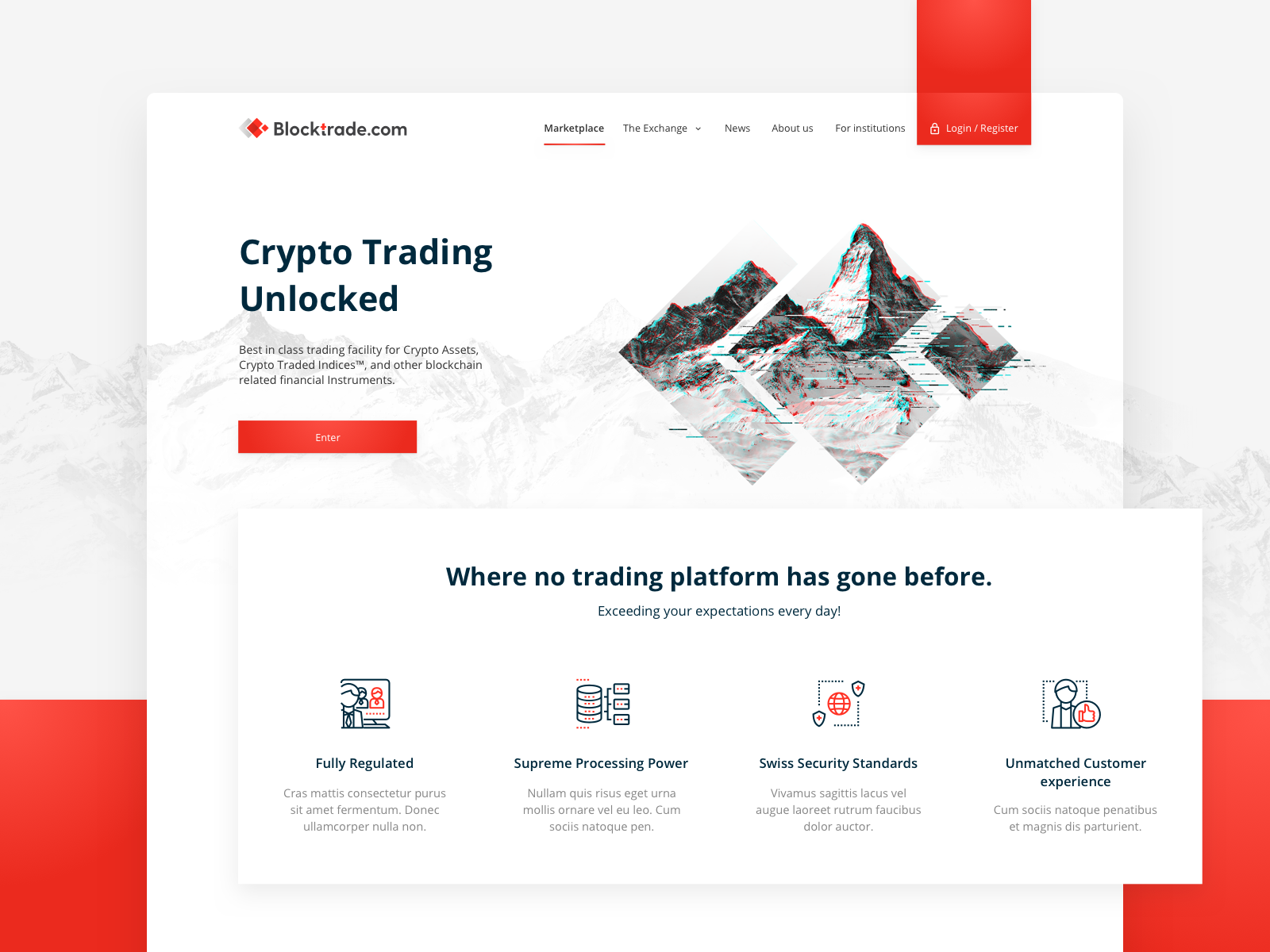 Blocktrade Landing Page by Igor Krupa for STX Next on Dribbble