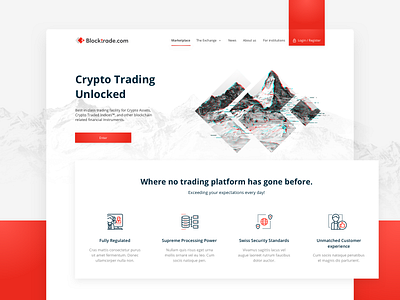 Blocktrade Landing Page bitcoin crypto crypto assets cryptocurrencies design dribbble icon illustration landing page landing page design sketch stx stxnext typography ui user experience user inteface ux webdesign website