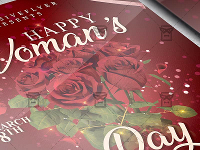 Happy Woman's Day Template - Flyer PSD + Instagram Ready Size womans day flyer psd