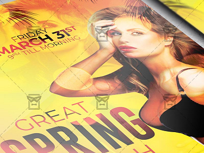 Spring Bash Template - Flyer PSD + Instagram Ready Size spring affair flyer spring bash flyer spring bash psd spring flyer design spring psd