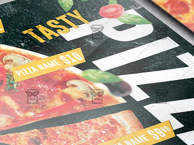 Pizza Delivery Template - Flyer PSD + Instagram Ready Size fast flyer flyer design food delivery flyer design pizza delivery flyer together at home