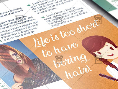 Hair Salon - Flyer PSD Template beaty salon flyer ideas hair dresser flyer hair stylist poster style hair