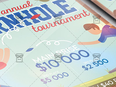 Cornhole Tournament - Flyer PSD Template hole