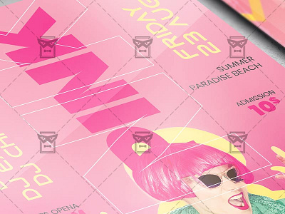 Pink Affair - Flyer PSD Template pink psd