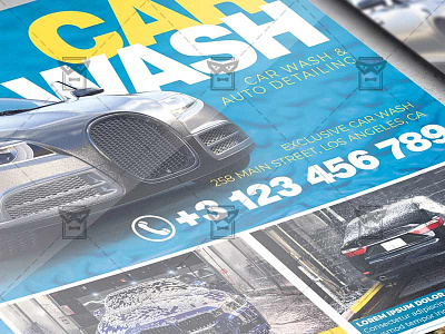 Car Wash - Flyer PSD Template rental car flyer design