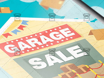 Garage Sale - Flyer PSD Template yard sale flyer design