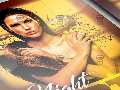 Party Night - Flyer PSD Template show time