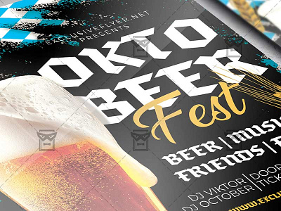 Octoberfest Event - Flyer PSD Template octoberfest flyer