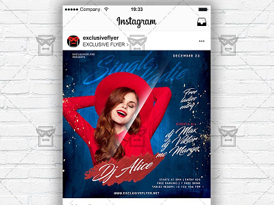 Single Ladies - Instagram Post and Stories PSD Template