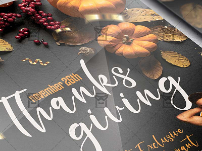 Happy Thanksgiving - Flyer PSD Template happy thanksgiving pre thanksgiving party thanksgiving 2020 thanksgiving celebration thanksgiving dinner flyer thanksgiving flyer