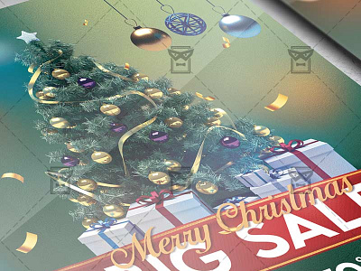 Merry Christmas - Flyer PSD Template christmas christmas 2020 christmas flyer christmas market christmas vacation xmas xmas flyer
