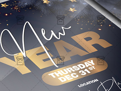 New Year - Flyer PSD Template