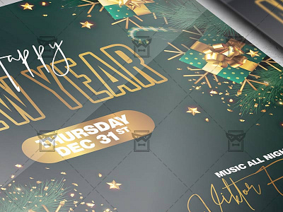 Happy New Year - Flyer PSD Template