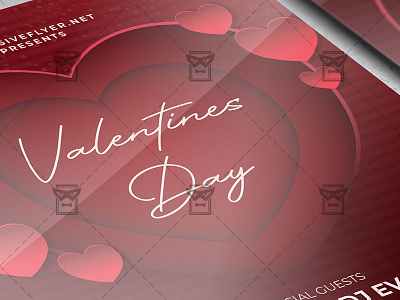 Happy Valentines Day - Flyer PSD Template