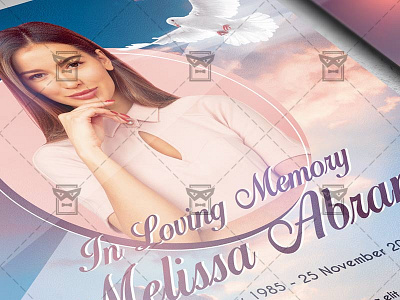 Funeral Obituary - Flyer PSD Template celebration of life funeral funeral obituary funeral pamphlet funeral template obituary flyer obituary program