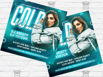 Cold Weather - Flyer PSD Template cold night cold weather winter winter bash flyer winter battle winter camp flyer winter dj party winter flyer winter kids flyer winter season