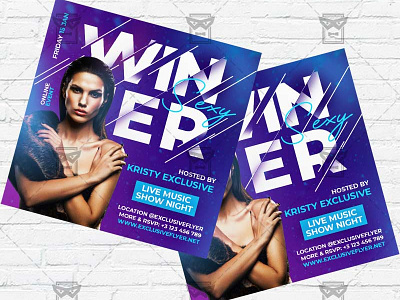 Winter - Flyer PSD Template cold night cold weather winter winter bash flyer winter battle winter camp flyer winter dj party winter flyer winter kids flyer winter season