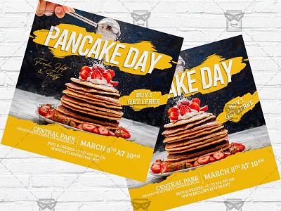 Pancake Day - Flyer PSD Template facebook flyer instagram flyer maslenitsa day maslenitsa flyer pancake day pancake flyer pancakes day celebration pancakes event