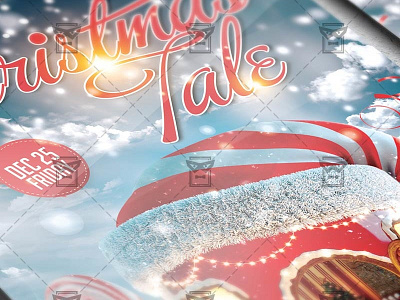Christmas Tale - Seasonal A5 Flyer Template christmas celebration exclusiveflyer flyer design merry christmas psd flyer snow winter